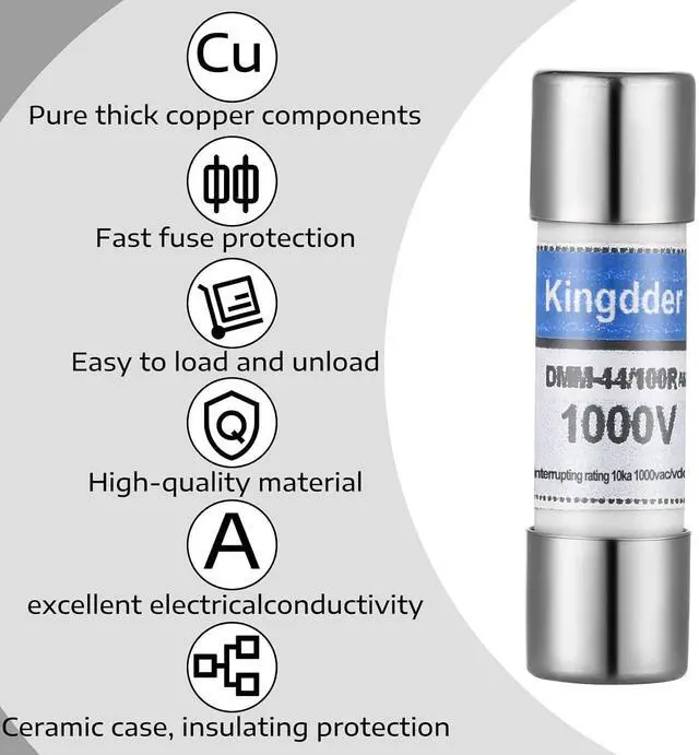 Alt view image 3 of 7 - Kingdder Digital Multimeter Fuse DMM-44/100 440MA 1000V DMM Replacement Fast Acting Replacement Agent Fuse 10 x 35 mm, 3/8 Inch x 1-1/2 Inch(20 Pcs)
