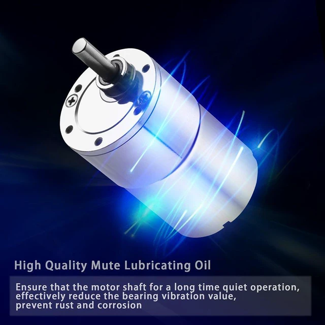 Alt view image 3 of 7 - DC 24V 200RPM Gear Motor High Torque Electric Micro Speed Reduction Geared Motor Eccentric Output Shaft 37mm Diameter Gearbox