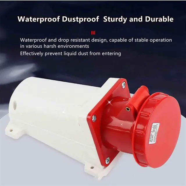 Alt view image 3 of 7 - Waterproof Industrial Connector Socket 4Pin 125A 250V 3P+E IP44