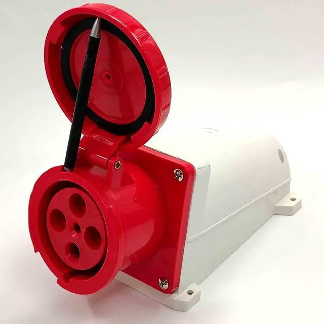 Alt view image 5 of 7 - Waterproof Industrial Connector Socket 4Pin 125A 250V 3P+E IP44