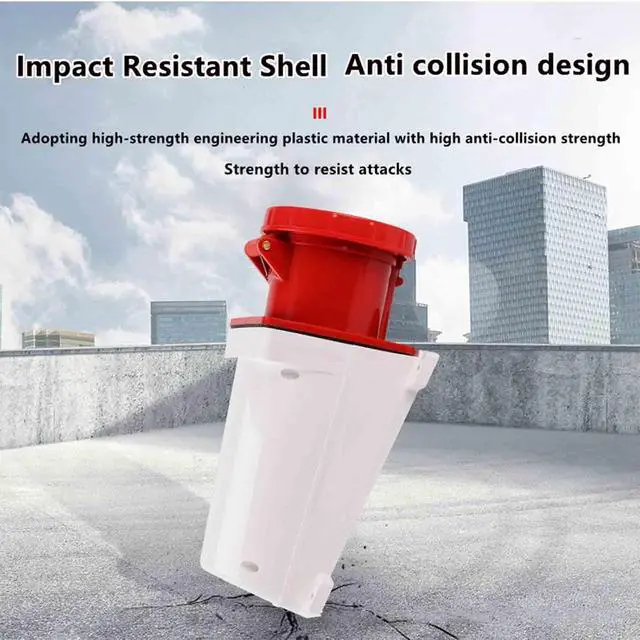 Alt view image 4 of 7 - Waterproof Industrial Connector Socket 4Pin 125A 250V 3P+E IP44
