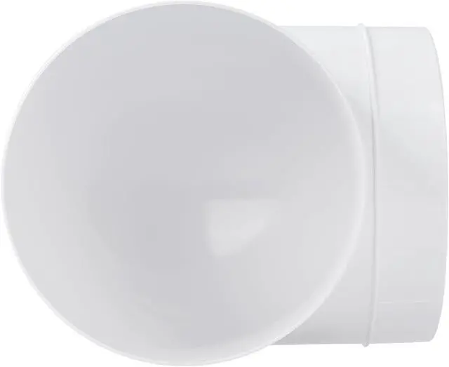Alt view image 4 of 7 - Plastic 6" inch 90 degree duct connector. Easy to mount 90 elbow for flex or straight pipe.