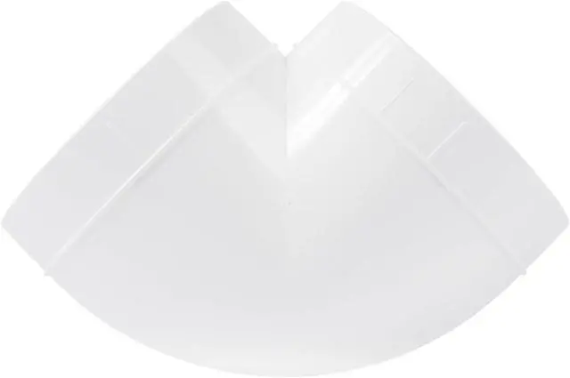 Alt view image 7 of 7 - Plastic 6" inch 90 degree duct connector. Easy to mount 90 elbow for flex or straight pipe.