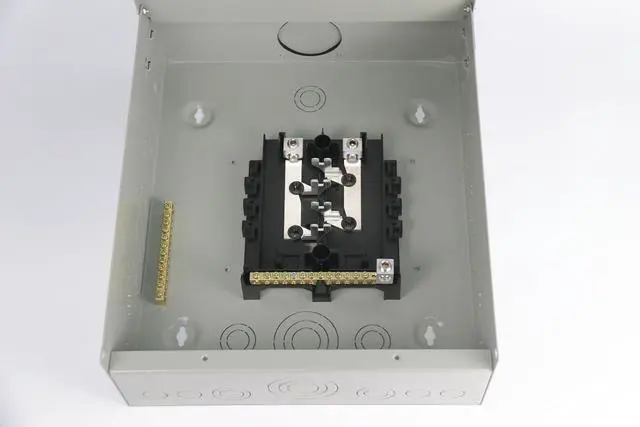Alt view image 4 of 6 - Circuit Breaker Panels Box 125 Amp 8-Space 16-Circuit Indoor Main Lug Surface Mount Load Center Ground Bar Kit with 25 Terminal Positions W0816ML1125