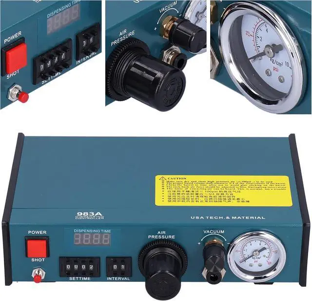 Alt view image 2 of 7 - Semi Automatic Glue Dispenser Digital Display Timing Machine for Liquid Adhesive Solder Paste with DC12V Controller