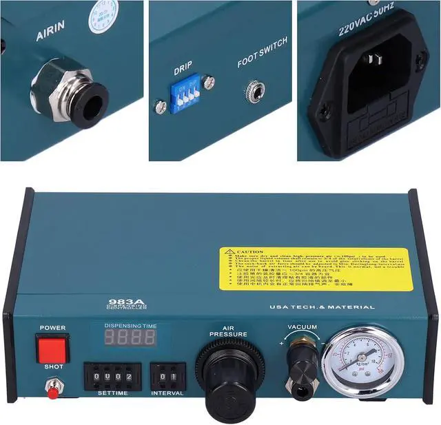 Alt view image 3 of 7 - Semi Automatic Glue Dispenser Digital Display Timing Machine for Liquid Adhesive Solder Paste with DC12V Controller