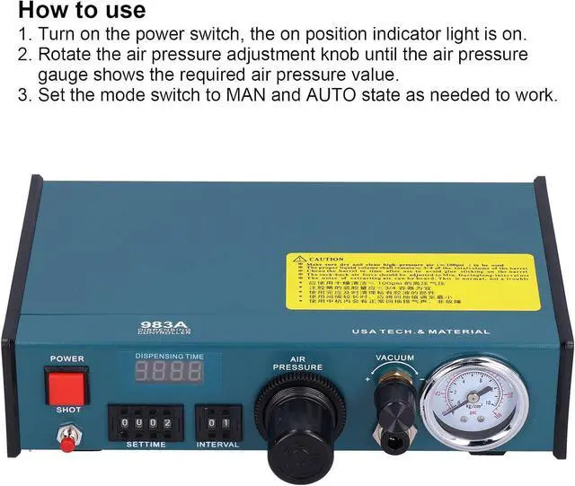 Alt view image 6 of 7 - Semi Automatic Glue Dispenser Digital Display Timing Machine for Liquid Adhesive Solder Paste with DC12V Controller