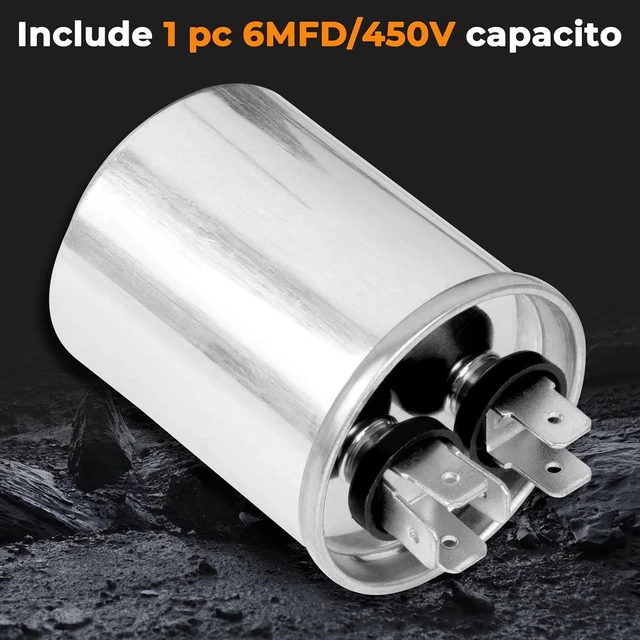 Alt view image 3 of 6 - 5KCP39GGZ183S Blower Furnace Motor 1/3 HP 115V with Capacitor Compatible with Carrier, fit for Bryant Payne HC41AE117 AC Conditioner Motor (HVAC 60Hz 1075RPM 4 Speed)
