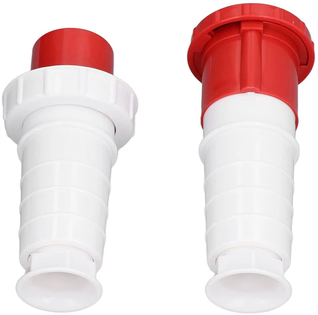 Alt view image 3 of 7 - POCREATION 3-Phase 5-Pin Power Connector Set, 380-415V 63A IP67 Waterproof Electrical Socket & Plug Kit for Industrial and Wind Projects