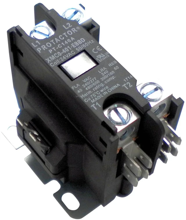 Main image of 1 Pole 40 AMP Heavy Duty AC Contactor Replaces Virtually All Residential 1 Pole Models