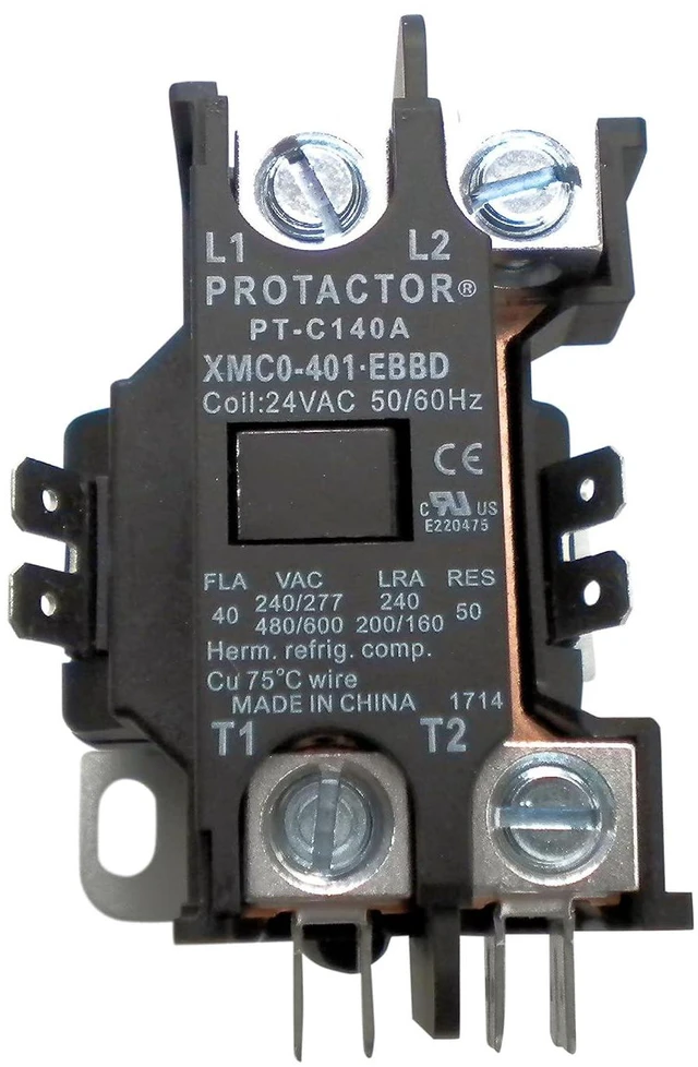 Alt view image 2 of 6 - 1 Pole 40 AMP Heavy Duty AC Contactor Replaces Virtually All Residential 1 Pole Models