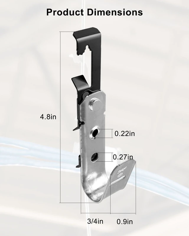 Alt view image 2 of 6 - 100 PCS J Hooks Cable Support with Bat Wing3/4 inch Cable Hooks for Hanging Attaching Ceiling Wire Threaded RodApplicable to Cat 5e Cat 6 Cat 6a Cat 7 Data Cables and Optical Fibers