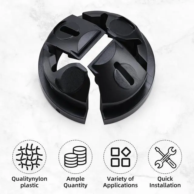 Alt view image 4 of 7 - 3/8" - 1/2" Knockout Non-Metallic Push in Connector, 300pcs NM Cable Connector Electrical Conduit Fittings, Black