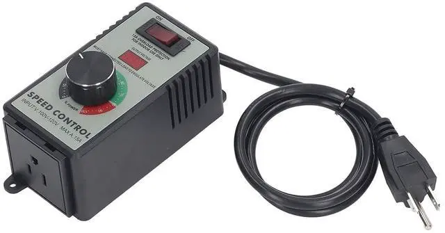 Alt view image 5 of 7 - Fan Speed Controller, AC Motor Electric Variable Speed Controller Switch Fan Governor US Plug AC100-120V 4000W 15A