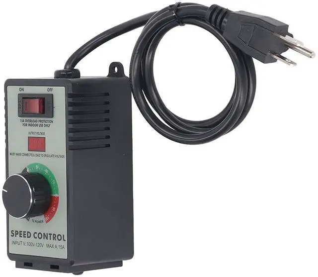 Alt view image 7 of 7 - Fan Speed Controller, AC Motor Electric Variable Speed Controller Switch Fan Governor US Plug AC100-120V 4000W 15A