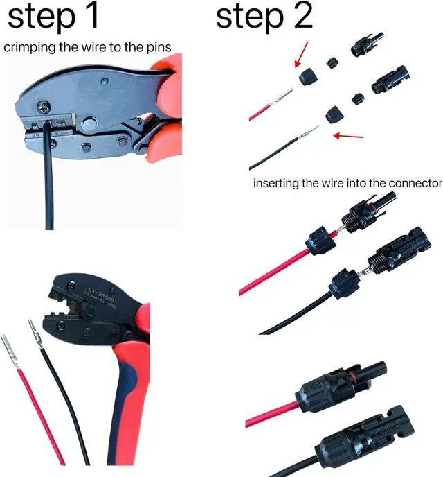 Alt view image 6 of 7 - 100PCS Solar Panel Connector IP67 Waterproof Connector Male/Female 50Pairs(10AWG) with Spanners