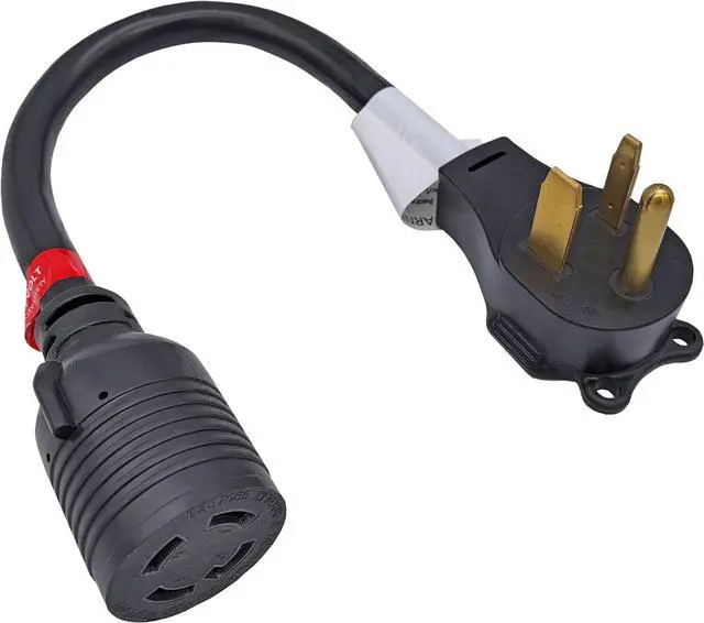 Main image of FC-65L43 Male NEMA 6-50P to Female NEMA L14-30R for Welder Plug to 4 Prong Locking Socket Adapter Output 250V
