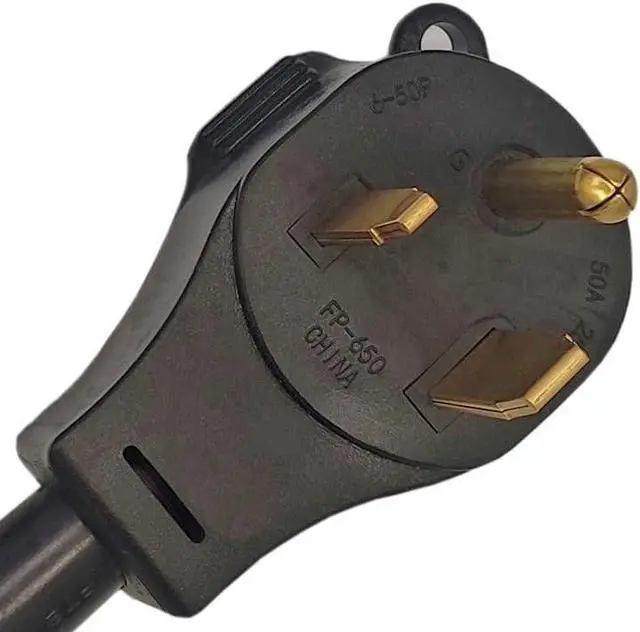 Alt view image 2 of 5 - FC-65L43 Male NEMA 6-50P to Female NEMA L14-30R for Welder Plug to 4 Prong Locking Socket Adapter Output 250V