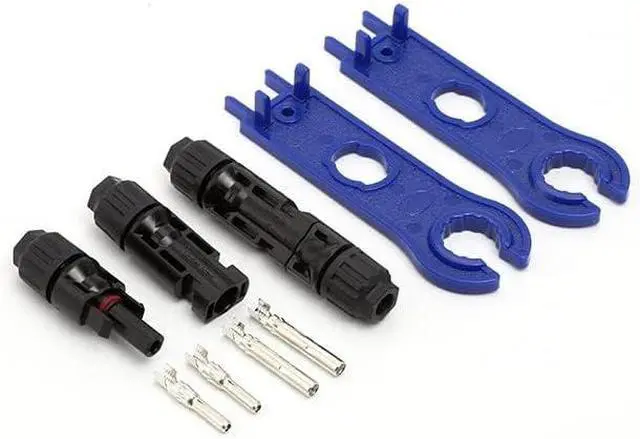 Alt view image 5 of 7 - 100PCS Solar Panel Connector IP67 Waterproof Connector Male/Female 50Pairs(10AWG) with Spanners