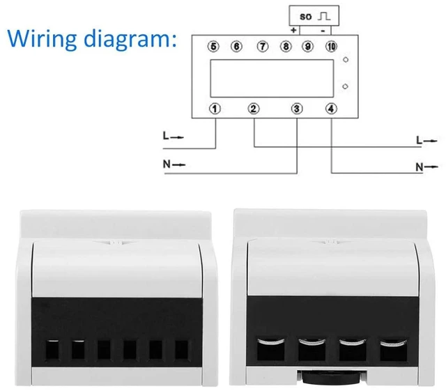 Alt view image 4 of 7 - Meter 220v Digital 1-Phase 2 Wire 4p Din-Rail Electric Meter Electronic Kwh Meter(20(80)A)204v electric mains meter,electric meter for electric cars for lsndlords,electric meter,geo minim +ct energy m