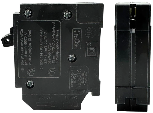 Alt view image 7 of 7 - Homt2020 Genuine Square D Tandem Circuit Breaker Kit (1 Unit), 20/20 Amp (20A/20A) Monopolar, 120V, 10Kaic, UL Certified, Compact for Homeline Panel, Workshop, Garage, RV