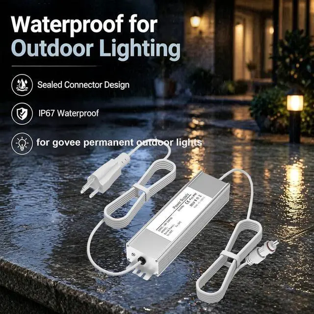 Alt view image 3 of 7 - 36V Waterproof Power Adapter for Govee Permanent Outdoor Light Series H705D/H705E/H705F