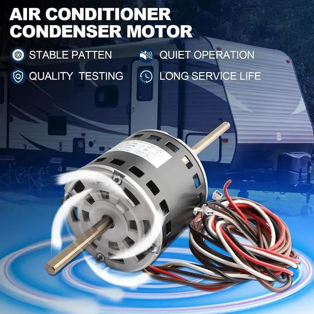 Alt view image 2 of 7 - RV AC Air Conditioner Motor Compatible with Coleman Mach RV Condenser Fan Motor D1092 1/3HP 115V 1675RPM Replaces for 7184-0156,7184-0432,1468-306,1468-3069,7855MVA-A11U