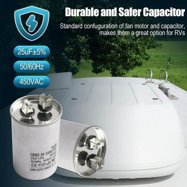 Alt view image 7 of 7 - RV AC Air Conditioner Motor Compatible with Coleman Mach RV Condenser Fan Motor D1092 1/3HP 115V 1675RPM Replaces for 7184-0156,7184-0432,1468-306,1468-3069,7855MVA-A11U
