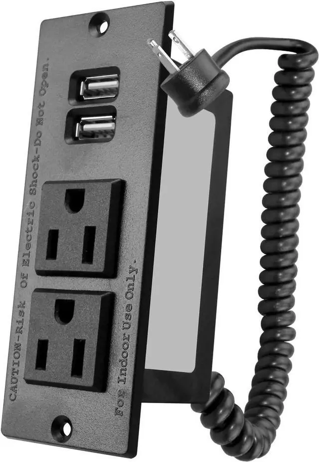 Main image of Drawer Outlet Kit with Two 15Amp AC Sockets & Two 20W USB-A Sockets, in-Drawer Outlet Charging Station for Bathroom Bedroom Livingroom Kitche Office Drawer, 125V/15Amp 5V/2.1A 20W