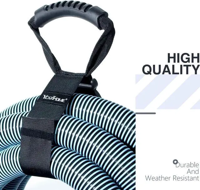 Alt view image 3 of 7 - 3 Pack Heavy Duty Snap Buckle Hose Storage Straps28" Adjustable Synthetic Nylon-Like Cord Wrap with Carrying Handle, Wall Mount for Garage, Garden, Workshop, Indoor & Outdoor Cable Management (Black)