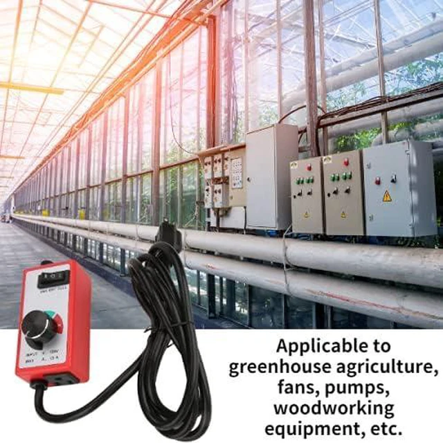 Alt view image 2 of 4 - 120V Variable Speed Controller, Fan Speed Controller, Governor Electric Motor Rheostat, Router Speed Control (Red)