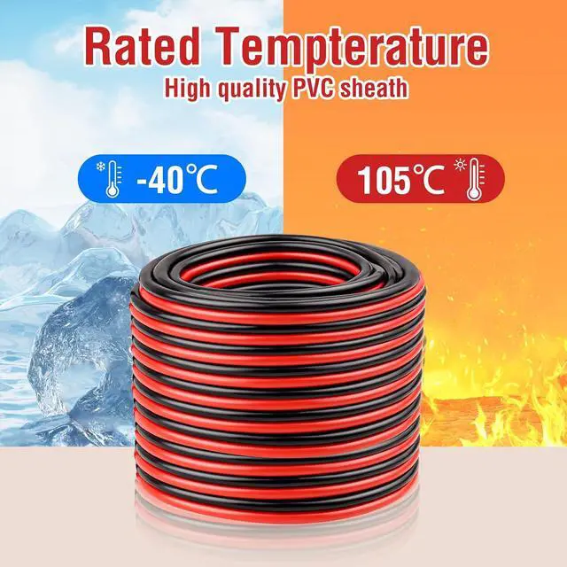 Alt view image 5 of 6 - 8 Gauge Wire 2 Conductors Copper Clad Aluminum CCA 100FT, 8/2 AWG Car Amplifier Power and Ground Cable for Automotive, Audio, Trailer, Battery, RV and Speaker