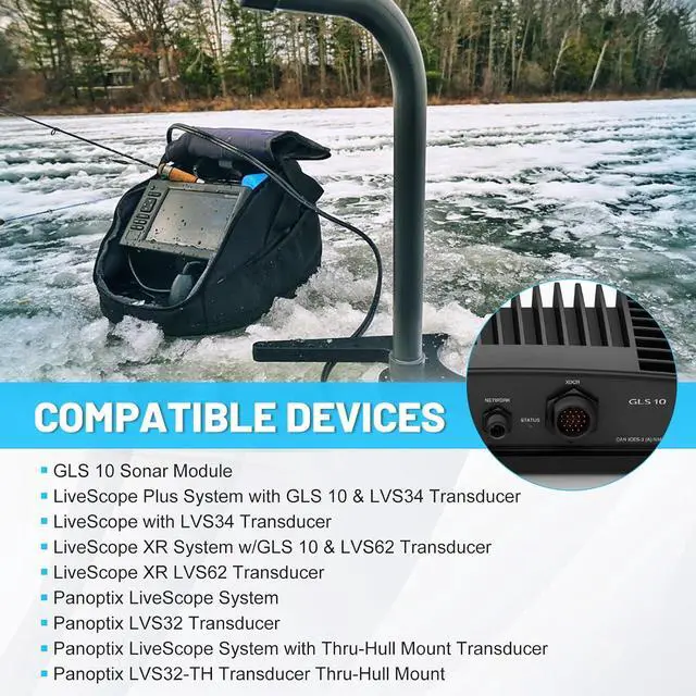 Alt view image 6 of 6 - 10 Feet (3 m) Transducer Extension Cable 21-Pin, Compatible with Garmin Panoptix LiveScope System, GLS 10 and LVS32 LVS34 LVS62XR Transducer, Extend the Wire Length, 010-12855-00