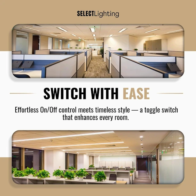 Alt view image 6 of 7 - Select Satin Brass Lever Switch with Wall Plate and Switch Device, Classic 120V Electric Light Switch, On/Off Switch