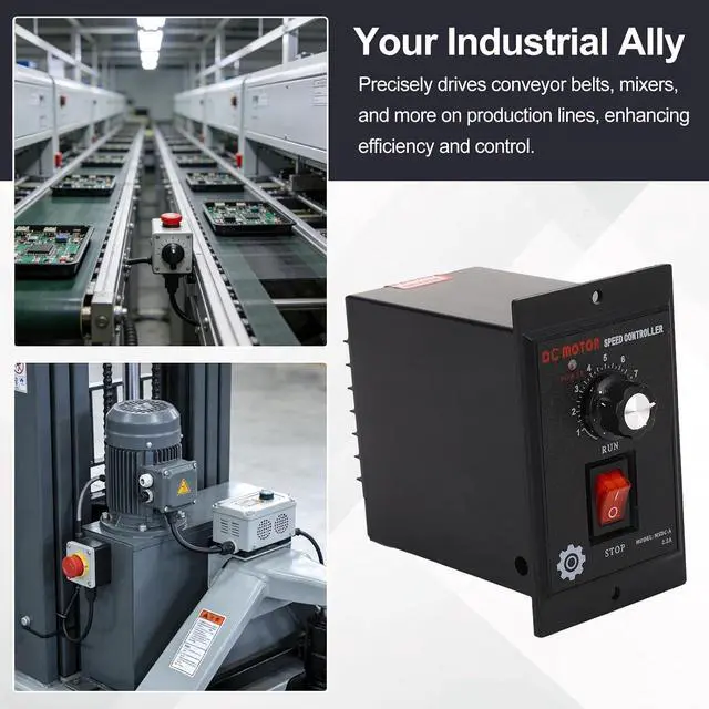 Alt view image 3 of 7 - Motor Speed Regulator Motor Regulator Control Switch 110V AC Input 90V Output Electric Motor Speed Controller (500W)