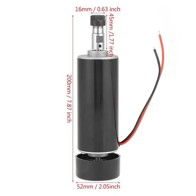 Alt view image 2 of 7 - 500W CNC Spindle Motor 12000RPM ER11 100VDC High Speed for PCB Carving Drilling Solid Wood DIY Engraving Accessories