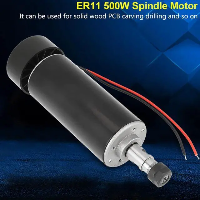 Alt view image 4 of 7 - 500W CNC Spindle Motor 12000RPM ER11 100VDC High Speed for PCB Carving Drilling Solid Wood DIY Engraving Accessories