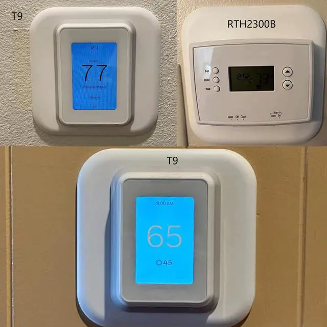 Alt view image 6 of 7 - THP2400A1080 Large Cover Plate & Electrical Box Adaptor for T-Series Thermostats, White (4)