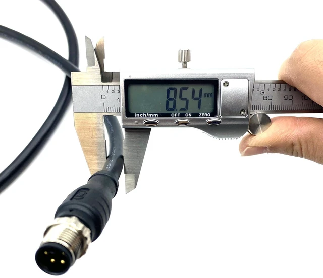 Alt view image 5 of 7 - M12 5 pin L Code Rail Transit Power Connector Cable, M12 5Pins L-Code Male to Female Straight Sensor Molding Cable Female to Male Electrical PVC Cable 16A/60V 16AWG (3.28ft/1Meter)