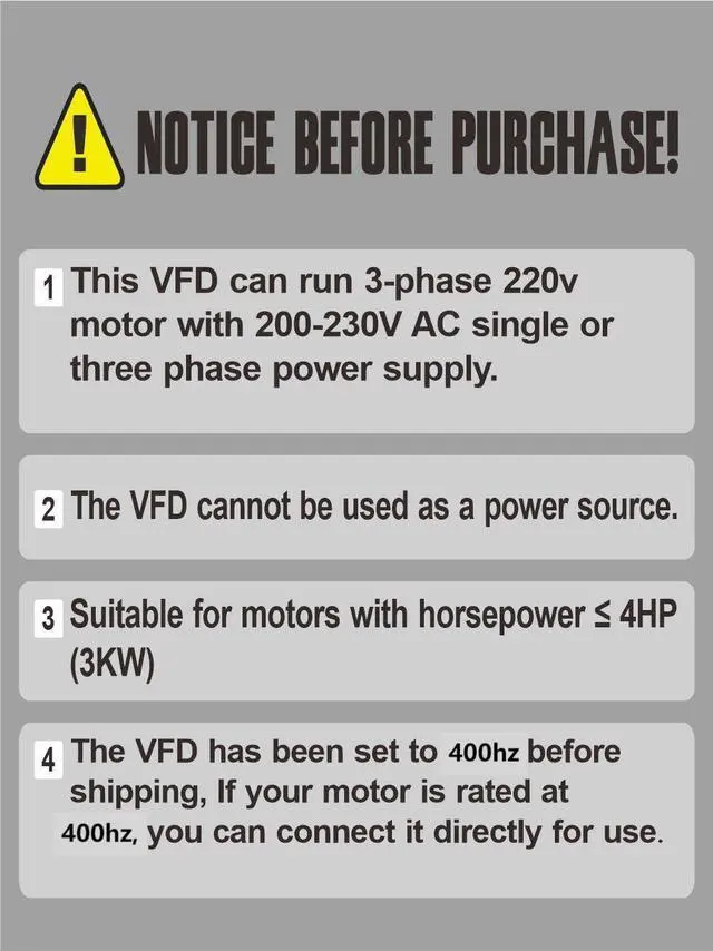 Alt view image 5 of 7 - VFD 220V 3.0KW 4hp Variable Frequency Drive CNC VFD Motor Drive Inverter Converter for Spindle Motor Speed Control HUANYANG HY-Series(3.0KW, 220V)