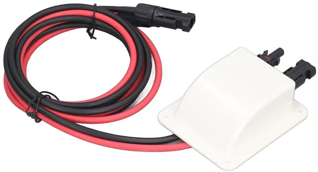 Alt view image 4 of 7 - Solar Cable Entry Gland Box, IP67 Waterproof Dual Port Roof Cable Pass Through for RV Boat ABS Housing with 10AWG Tinned Copper 2m Wire Prewired 1 Pack