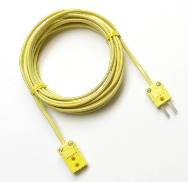 Main image of K-Type Thermocouple Extension Cable Wire with Miniature Mini Thermocouple Connectors 15 ft (= 5 Yard) Long