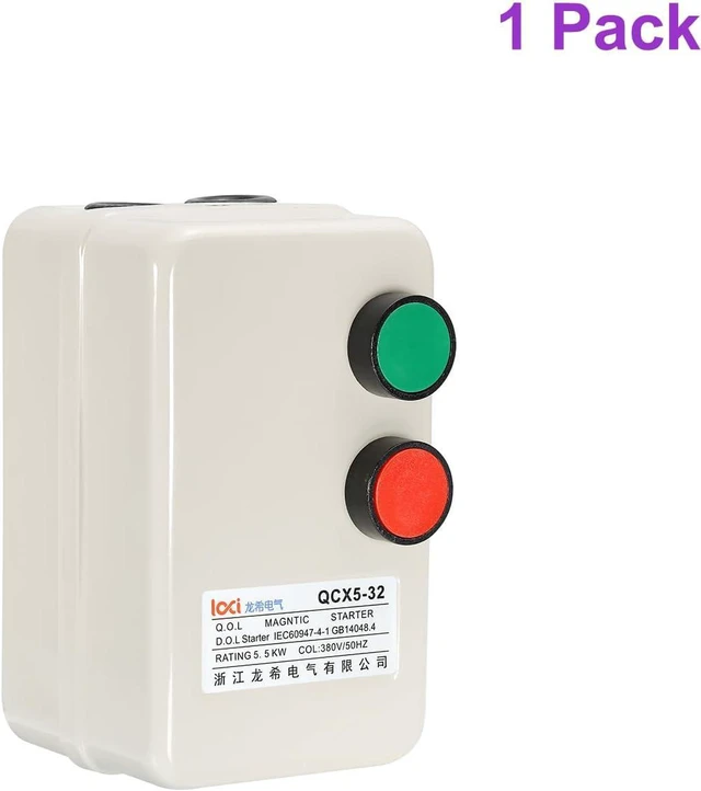 Alt view image 5 of 5 - DMiotech 220V 240V 5.5KW Magnetic Electric Motor Starter Control Three Phase Single Phase Volt Industrial Switches for Air Compressors