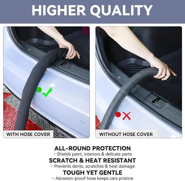 Alt view image 5 of 7 - Shop Vac Hose Cover for Car Detailing, 70.5 Inch Trolling Motor Cable Sleeve, Universal Vacuum Hose Protector & Wire Protection, Lightweight & Easy to Clean (70.5 INCH)