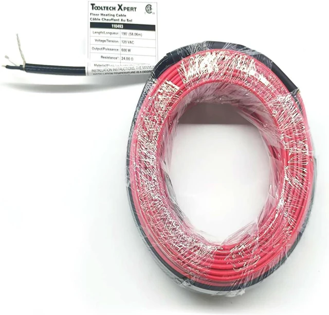 Main image of Floor Heating Cable, 120V - 190 feet (58.06m), 600W