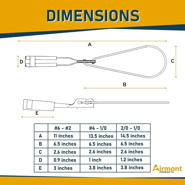 Alt view image 2 of 5 - (2 Pack) Airmont Products, Aluminum Wedge Clamp, ACSR Range 4-1/0, Stainless Steel Ball Handle, Service Drop Cable Clamp, Tighten Sagging Cables, Aluminum Wedge and Shell, Reduce Strain on Conductors