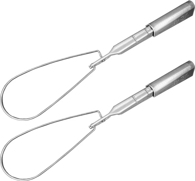 Main image of (2 Pack) Airmont Products, Aluminum Wedge Clamp, ACSR Range 4-1/0, Stainless Steel Ball Handle, Service Drop Cable Clamp, Tighten Sagging Cables, Aluminum Wedge and Shell, Reduce Strain on Conductors