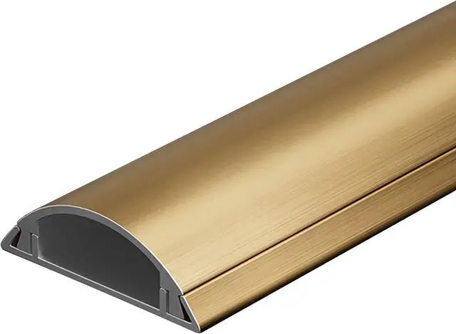 Main image of Cord Covers for Wires on Floor Self-Adhesive Cord Hider Wire Cover Curved for Walls and Floors in Homes and Offices Prevent Cable Trips(Gold,1.4x5cm/0.6x2in)