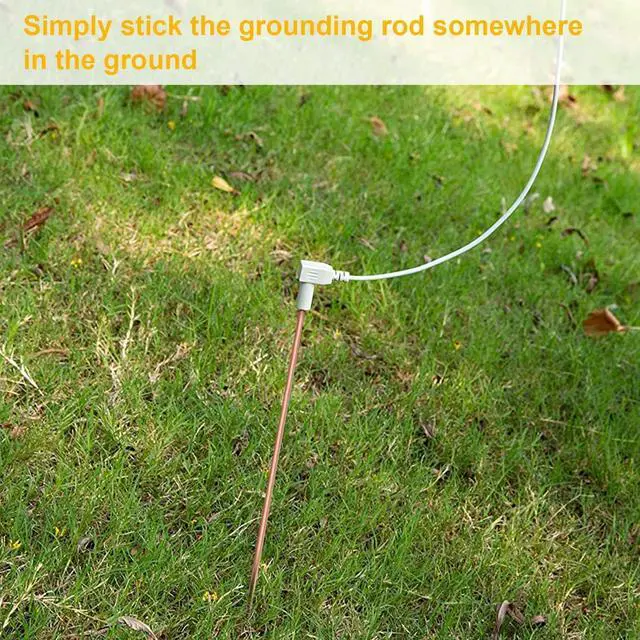 Alt view image 2 of 7 - Grounding Rod with 40ft Wire, Connects Your Body to the Earth, Great to Use with Earthing Sheet, Grounding Mat, Pillowcase, Pad (Pure Copper)