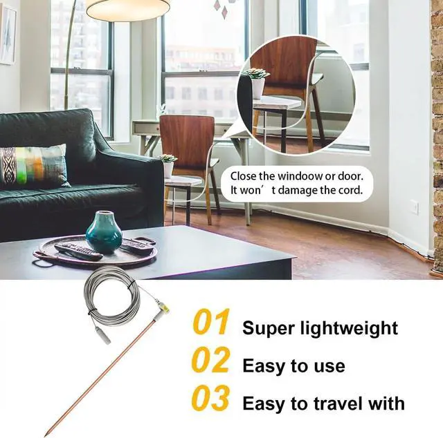 Alt view image 3 of 7 - Grounding Rod with 40ft Wire, Connects Your Body to the Earth, Great to Use with Earthing Sheet, Grounding Mat, Pillowcase, Pad (Pure Copper)